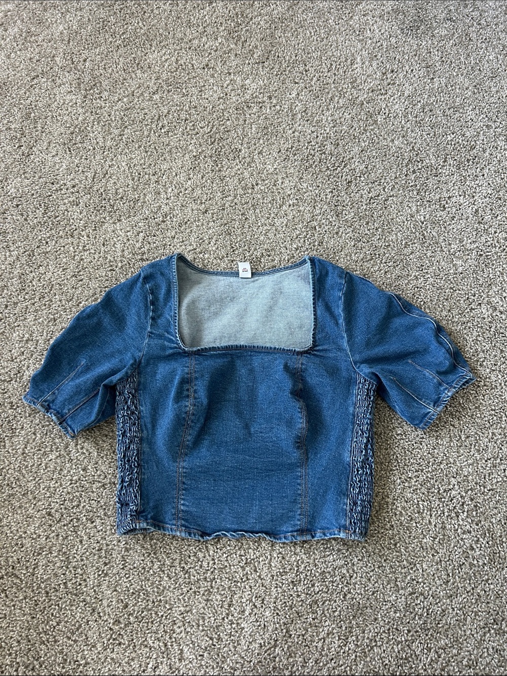 Old Navy Light Blue Denim Cropped Top